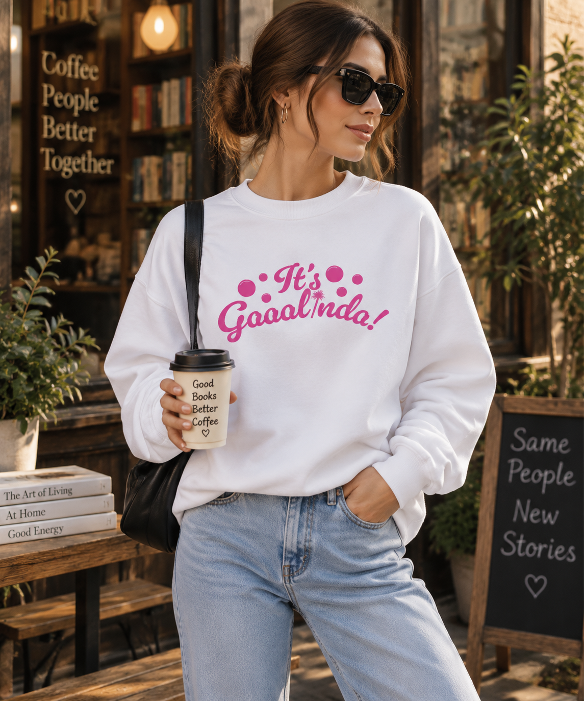 Theatre Kid It’s Gaaalinda Unisex Sweatshirt | Pink Theatre Graphic Crewneck