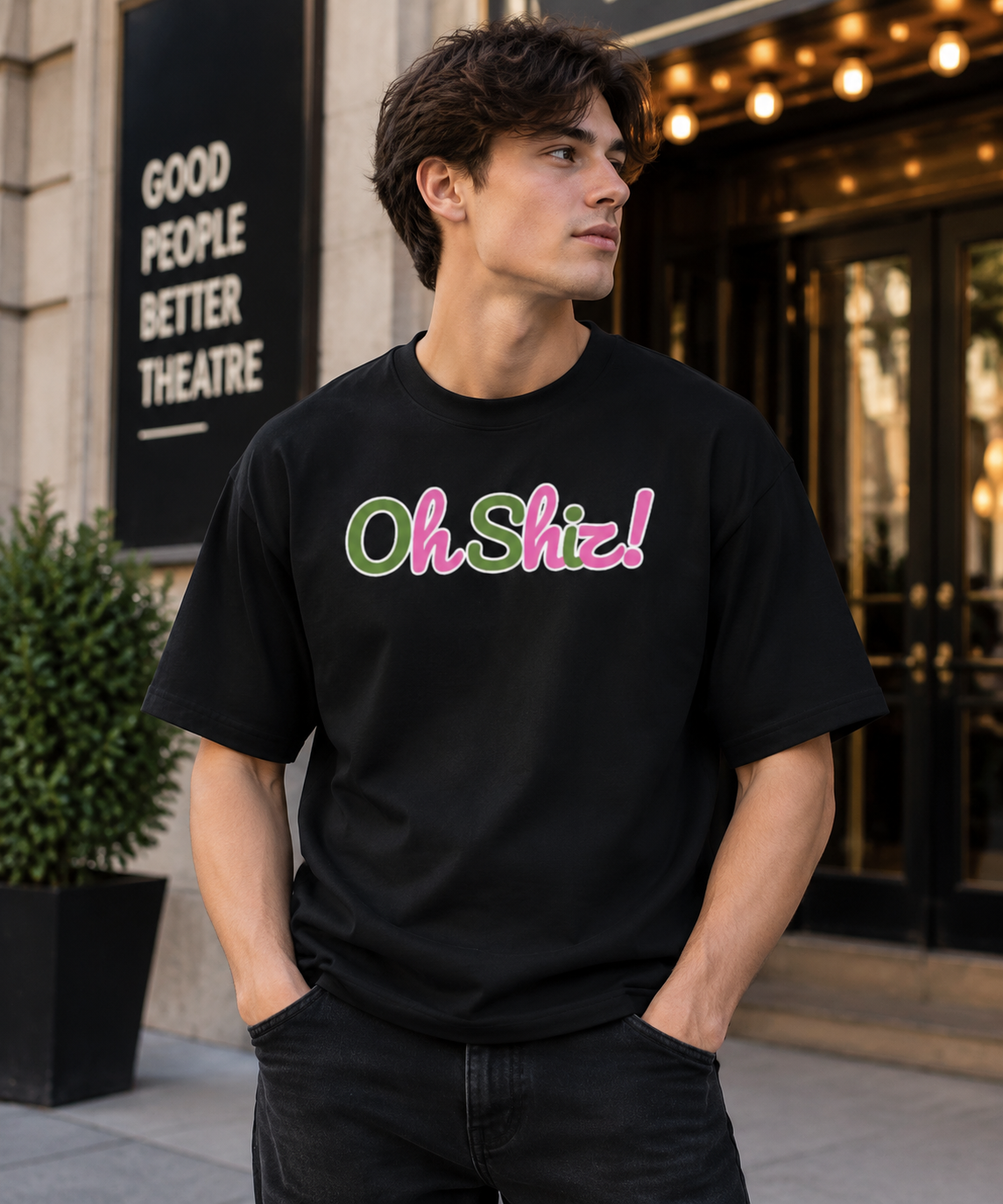 Theatre Kid Oh Shiz Heavyweight Tee | Defy Gravity Collection Actor Shirt