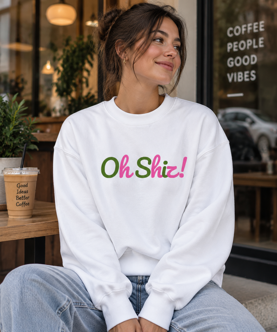 Theatre Kid Oh Shiz Sweatshirt | Unisex Fleece Crewneck for Actors & Performers
