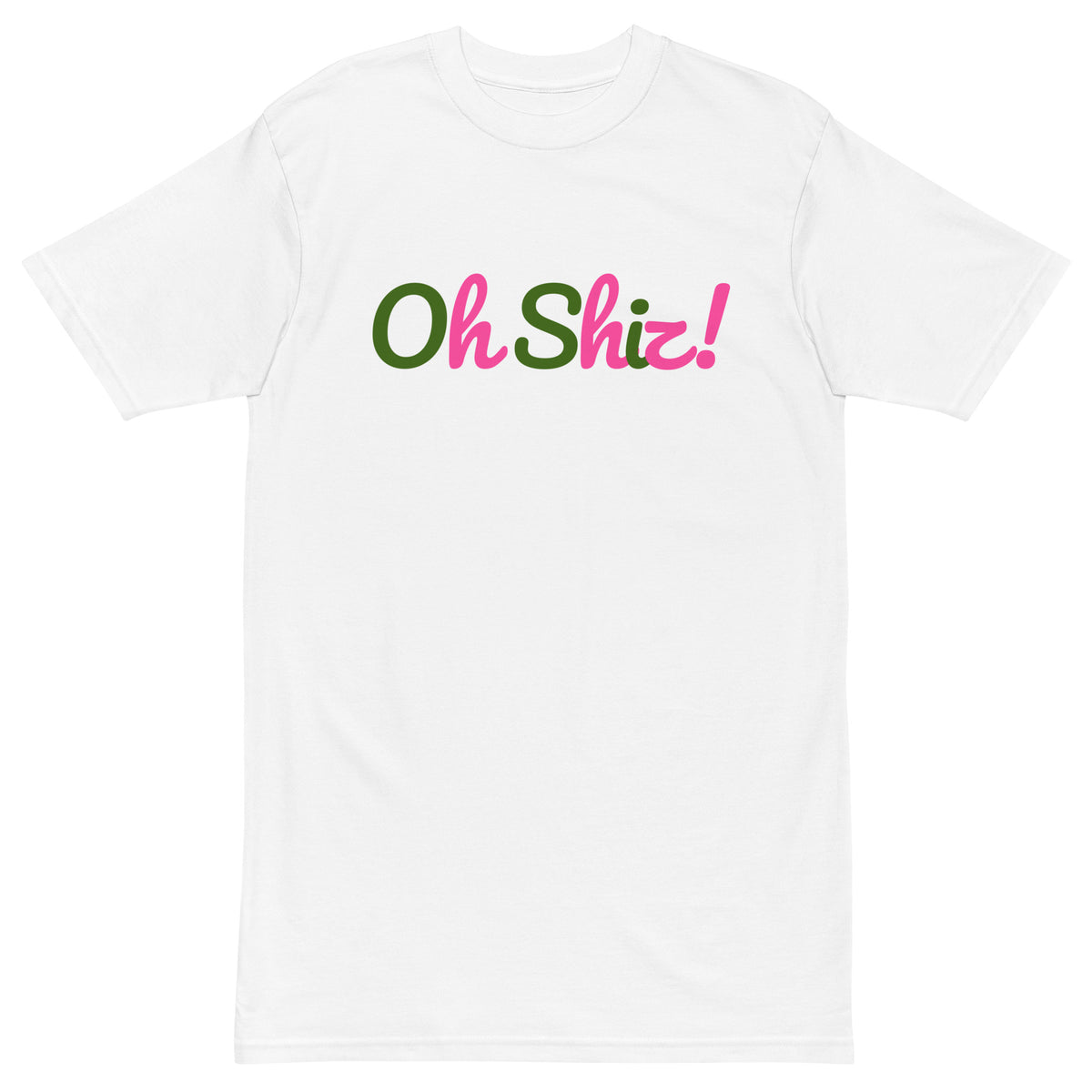 White Theatre Kid Oh Shiz heavyweight tee front view