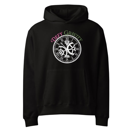 Theatre Kid Defy Gravity oversized heavyweight hoodie front view black