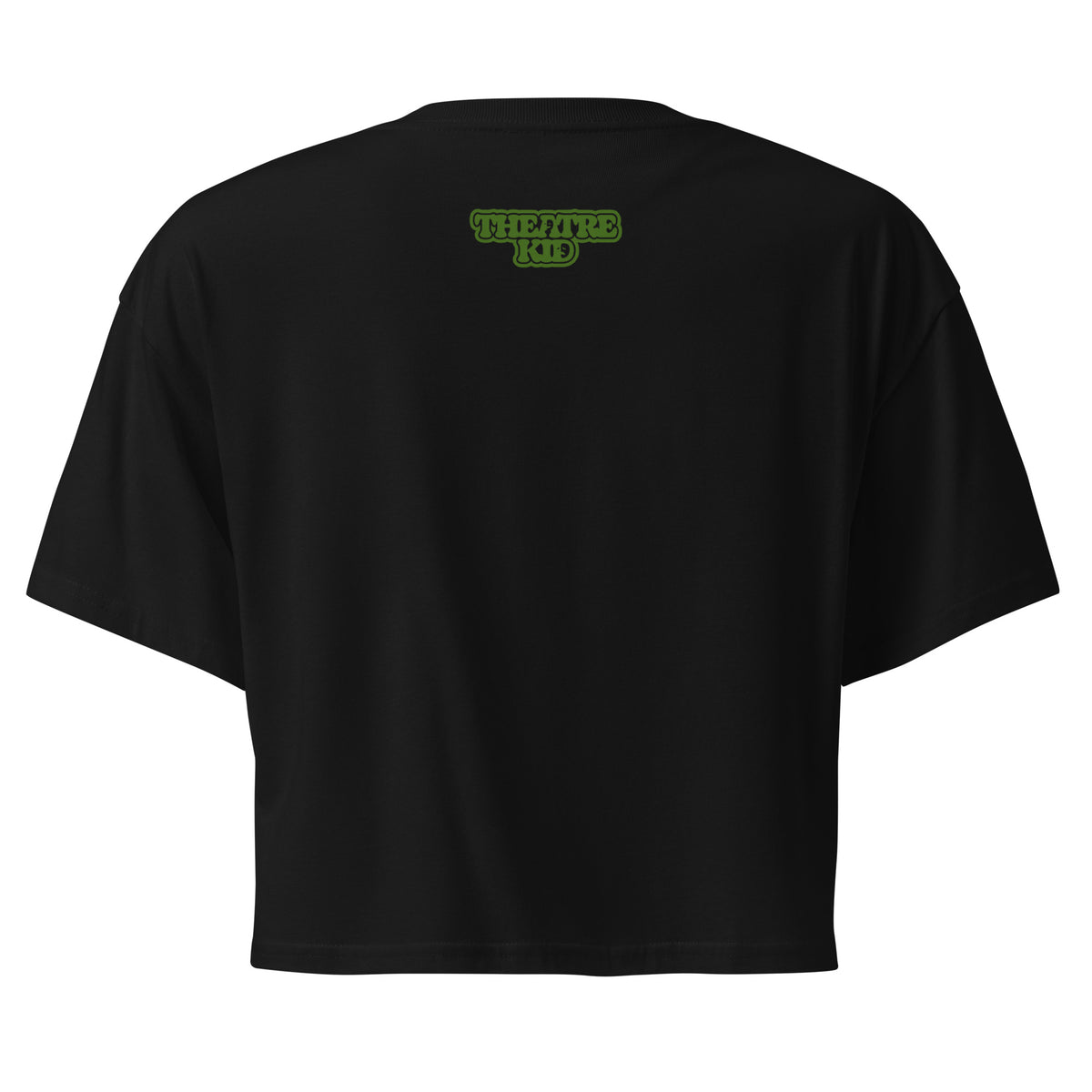 Black Theatre Kid Oh Shiz crop top back view