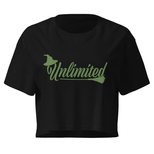 Theatre Kid Unlimited women’s crop top black front view