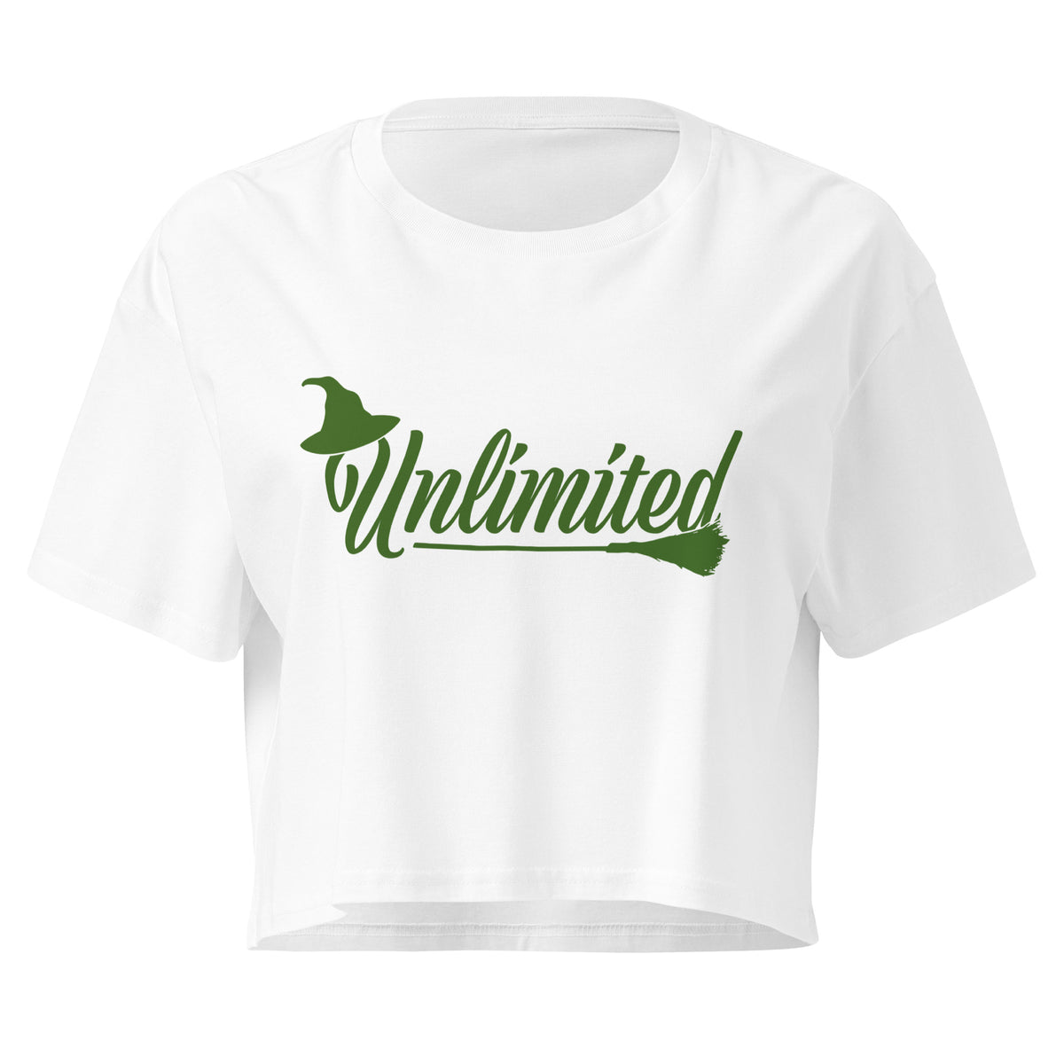 White theatre inspired cropped tee product photo